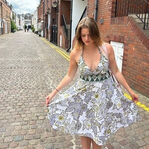 Vintage Tea-length Floral Dress